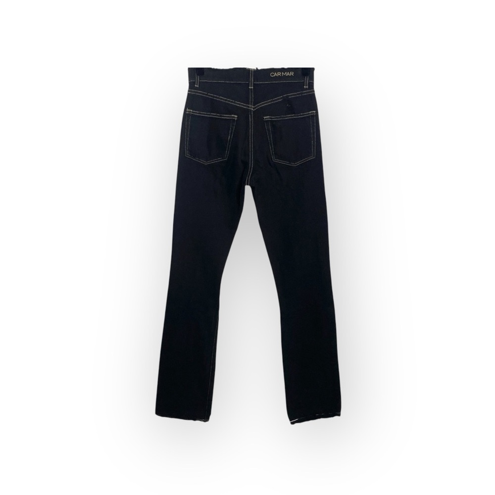 new LF Carmar ༄ Shredded Knee Destroyed Boyfriend Jeans ༄ Overdye Black ༄ 23 25 - Picture 6 of 16